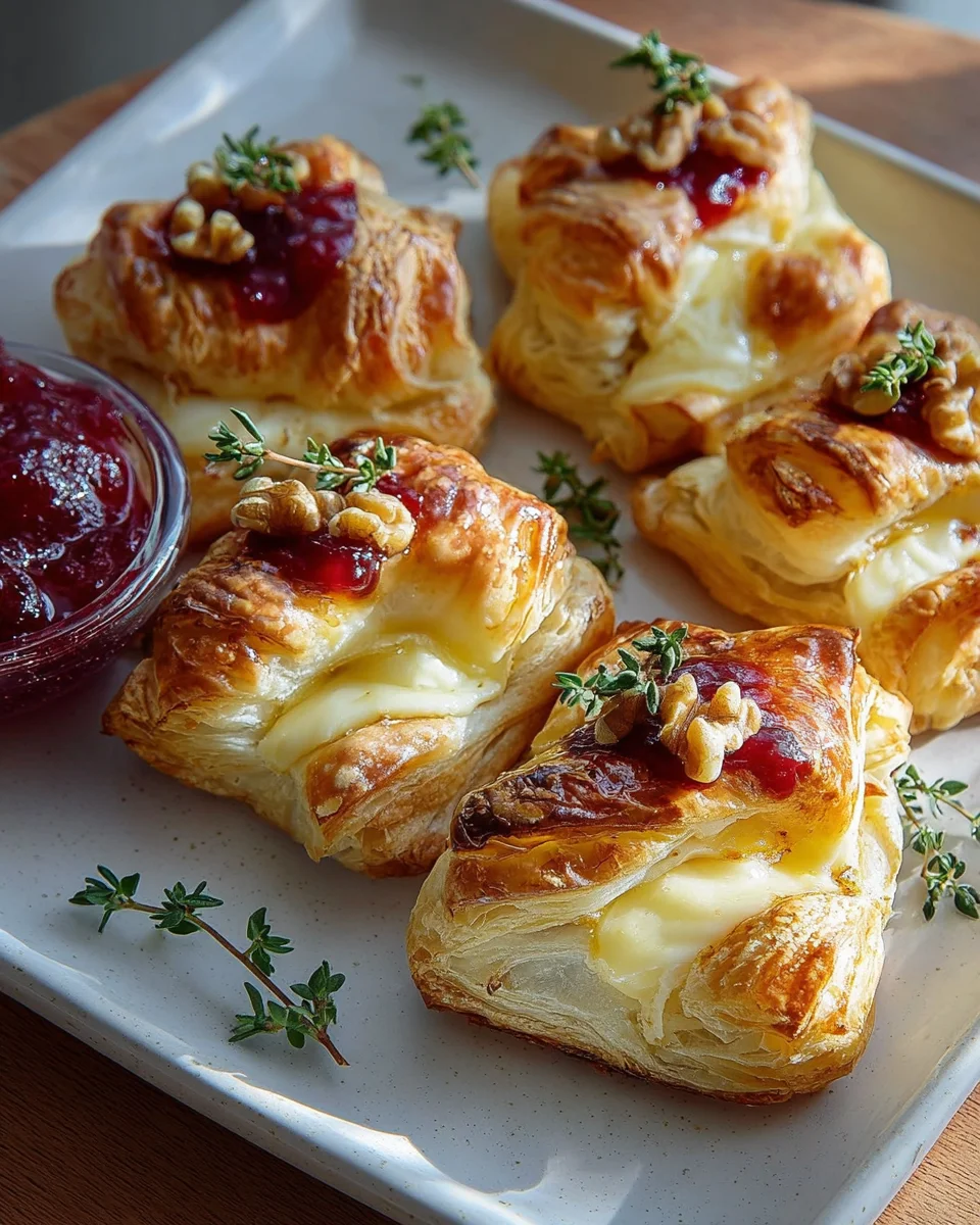 Köstliche Camembert Blätterteig Häppchen - Einfaches Rezept!