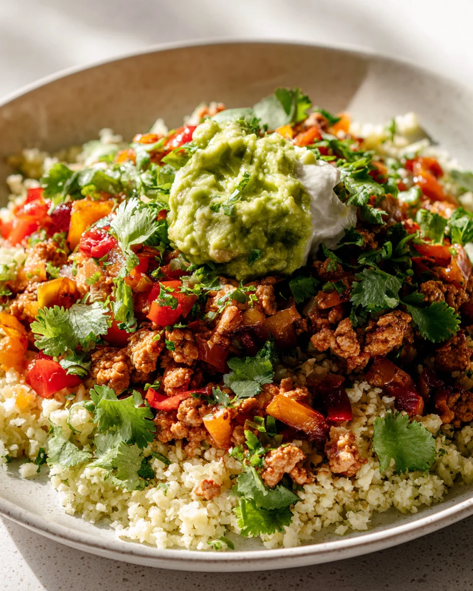 Low Carb Burrito Bowl mit Blumenkohlreis: Schnell & Lecker