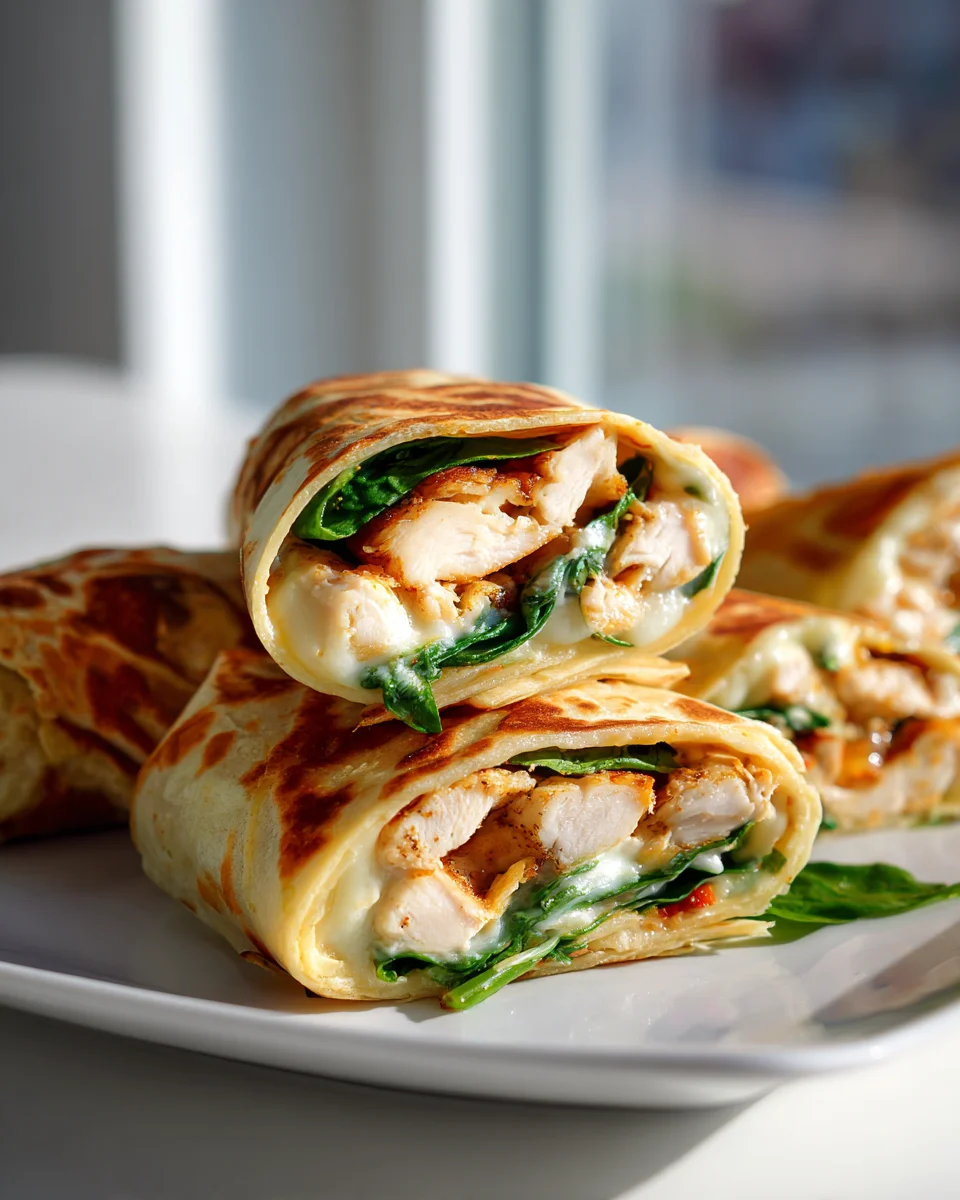 Knusprige Air Fryer Hähnchen Mozzarella Wraps: Einfach!