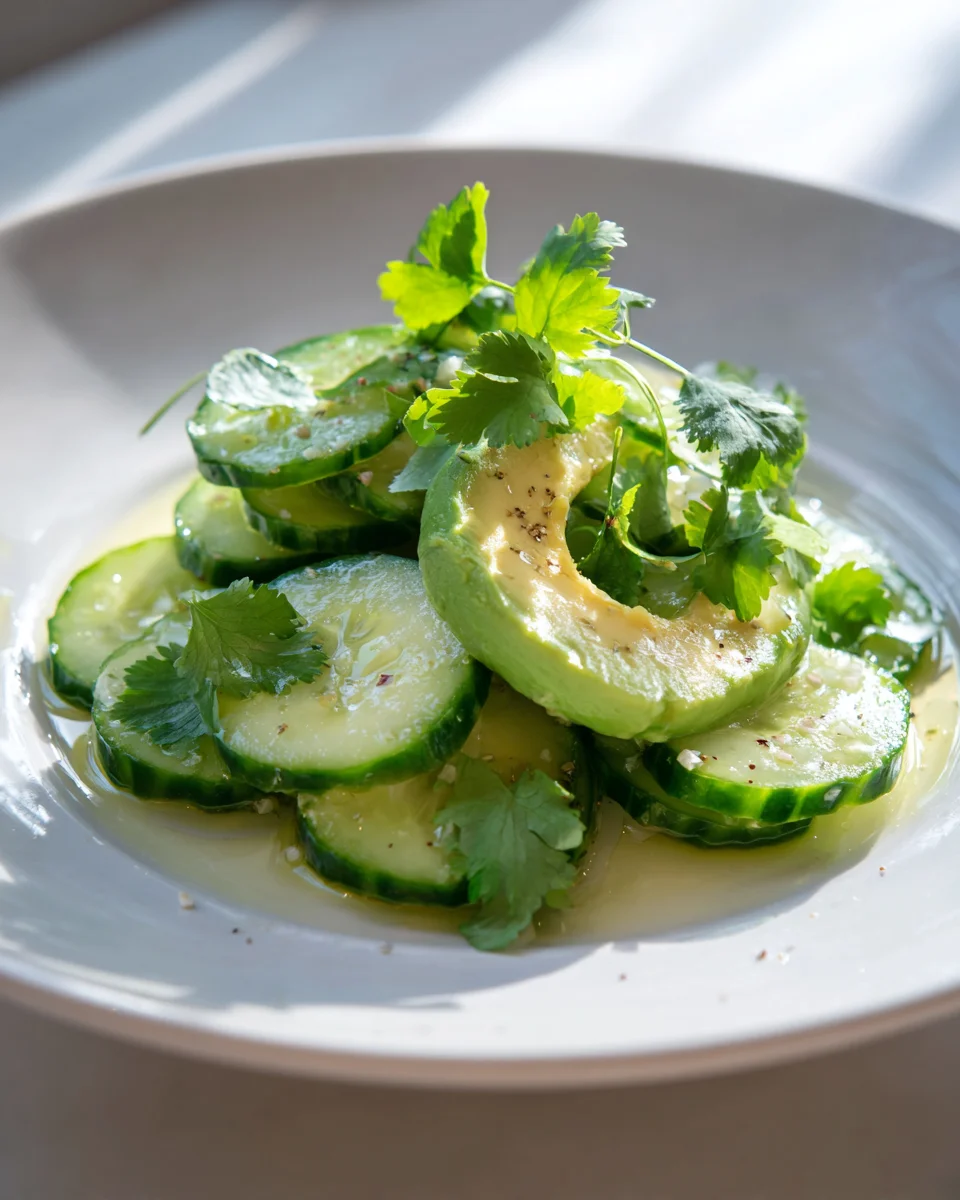 Gurkensalat mit Avocado & Koriander: Frische Sommer-Bowl
