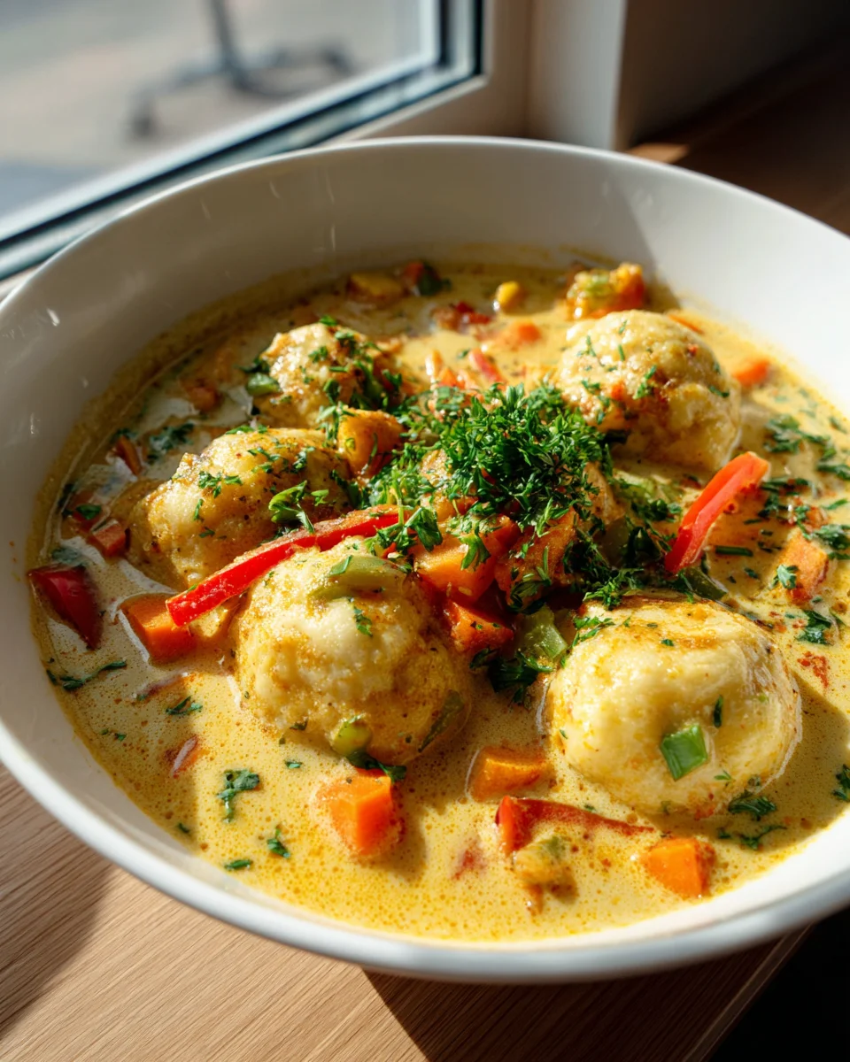 Cremige Kokos Curry Suppe & Dumplings – Dein neues Lieblingsgericht!