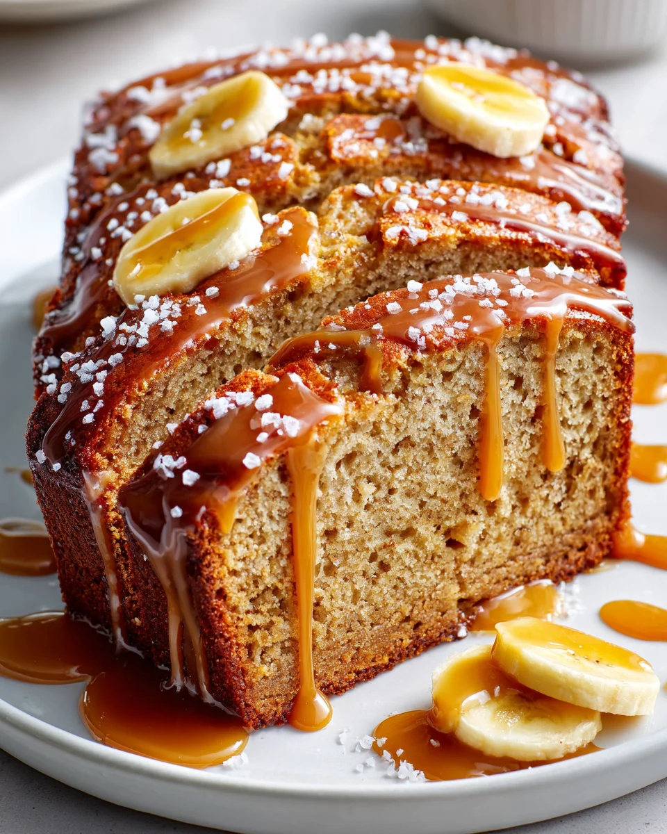 Unwiderstehliches Gesalzenes Karamell Bananenbrot Rezept