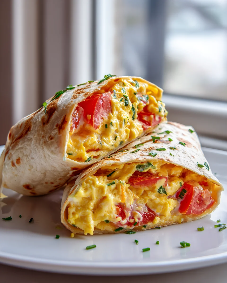 Blitz-Frühstück: Ei, Käse, Tomaten Wrap – Dein schneller Start!