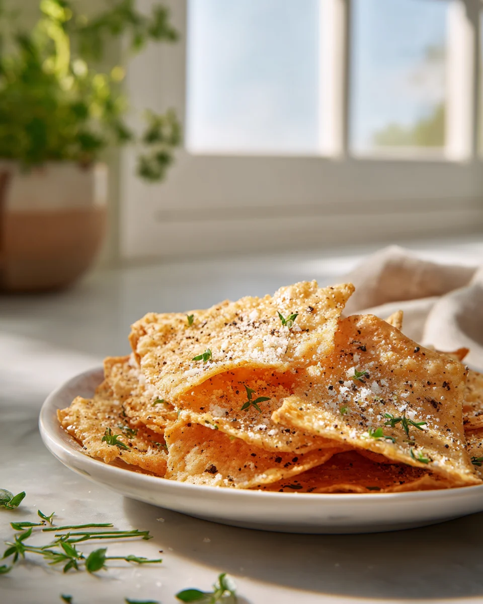 Knusprige Hüttenkaese Chips – Dein gesunder Lieblingssnack