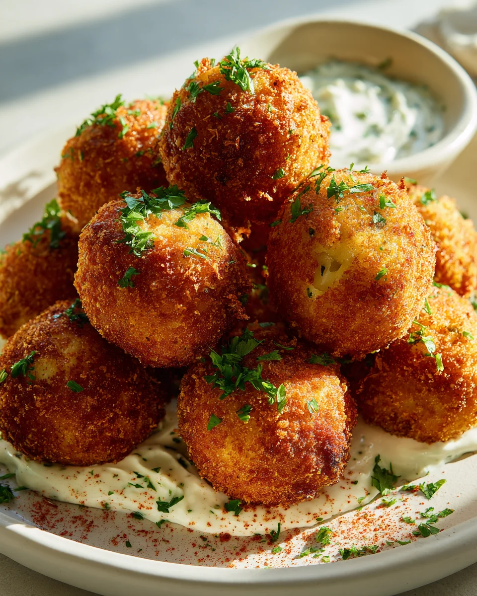 Brokkoli Käse Bällchen: Leckere Party-Häppchen mit Dip