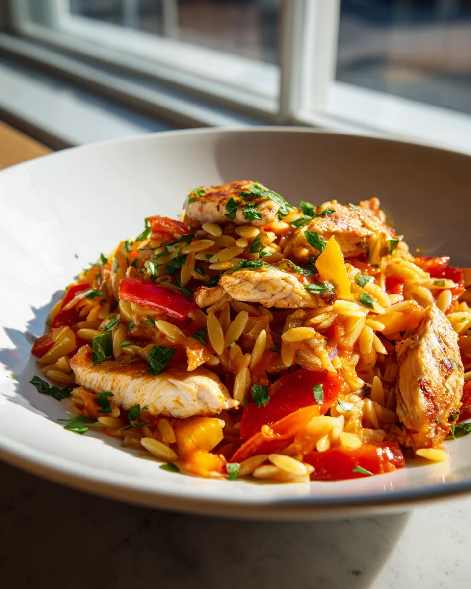 Orzo Pfanne mit Paprikahuhn: Das ultimative Geschmackserlebnis