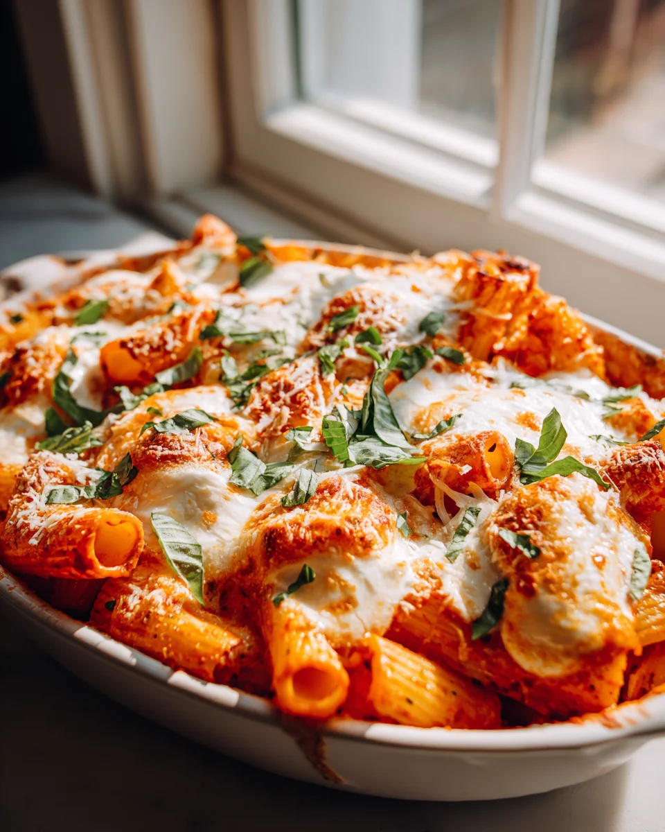 Schnelle One-Pan Ofen-Rigatoni für Stressige Wochentage