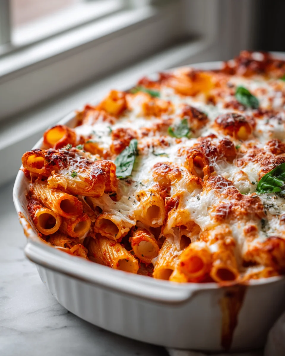 Schnelle One-Pan Ofen-Rigatoni für Stressige Wochentage