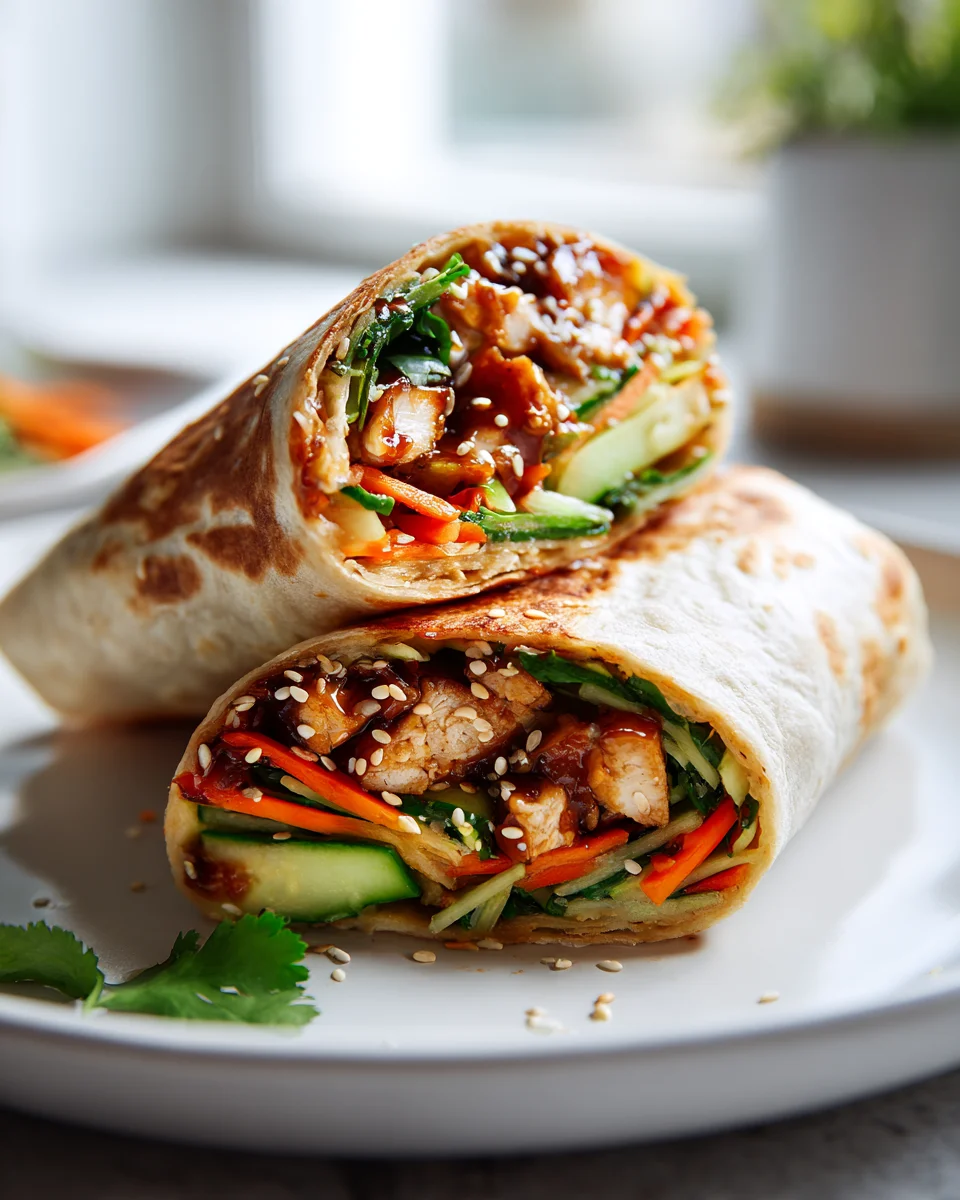 Teriyaki Chicken Wrap: Schnelles Rezept mit Sesam-Gemüse!