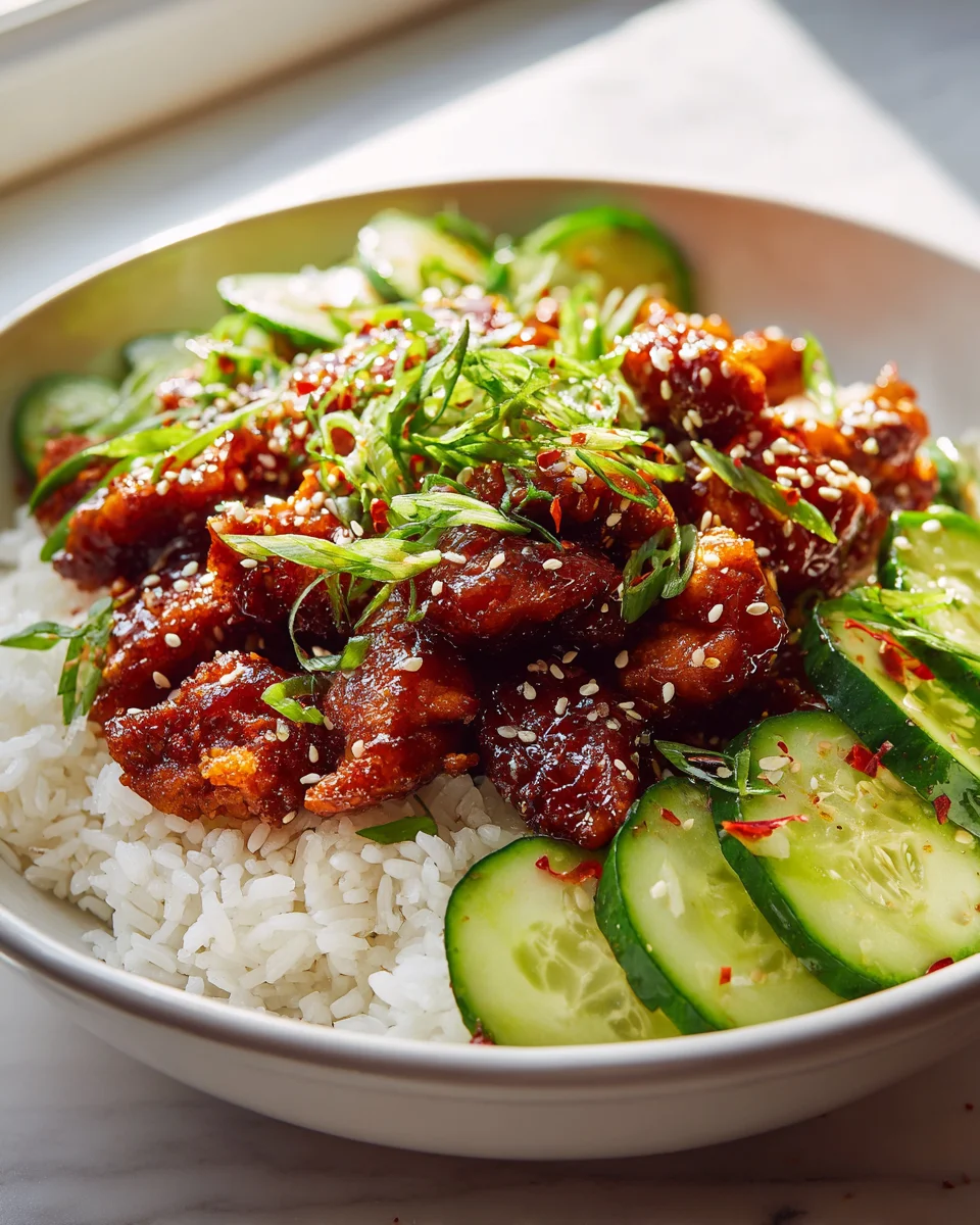 Sticky Korean Fried Chicken Bowl – Dein knuspriges Fest!