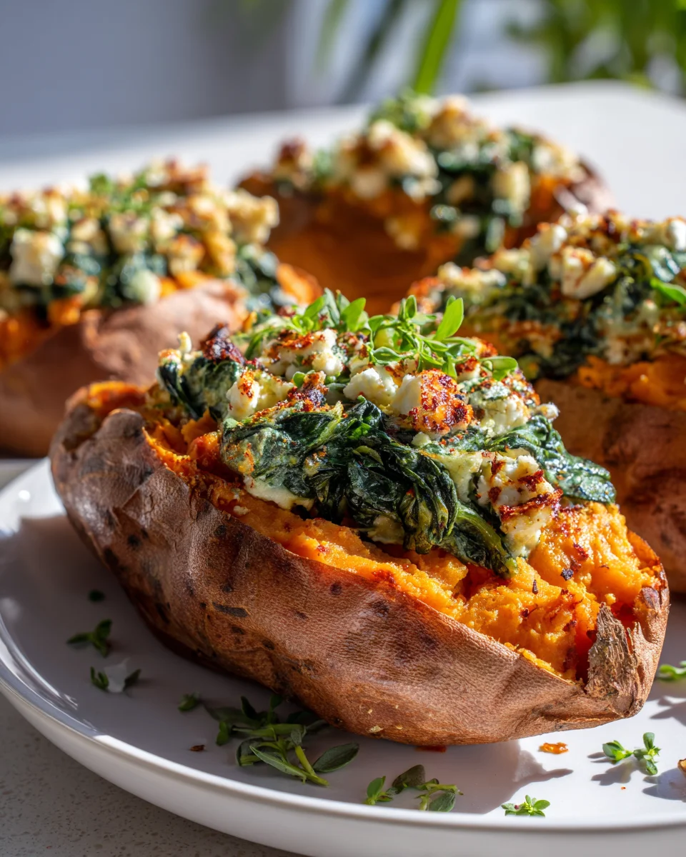 Gefüllte Süßkartoffeln mit Beef & Spinat – Ultimativ lecker!