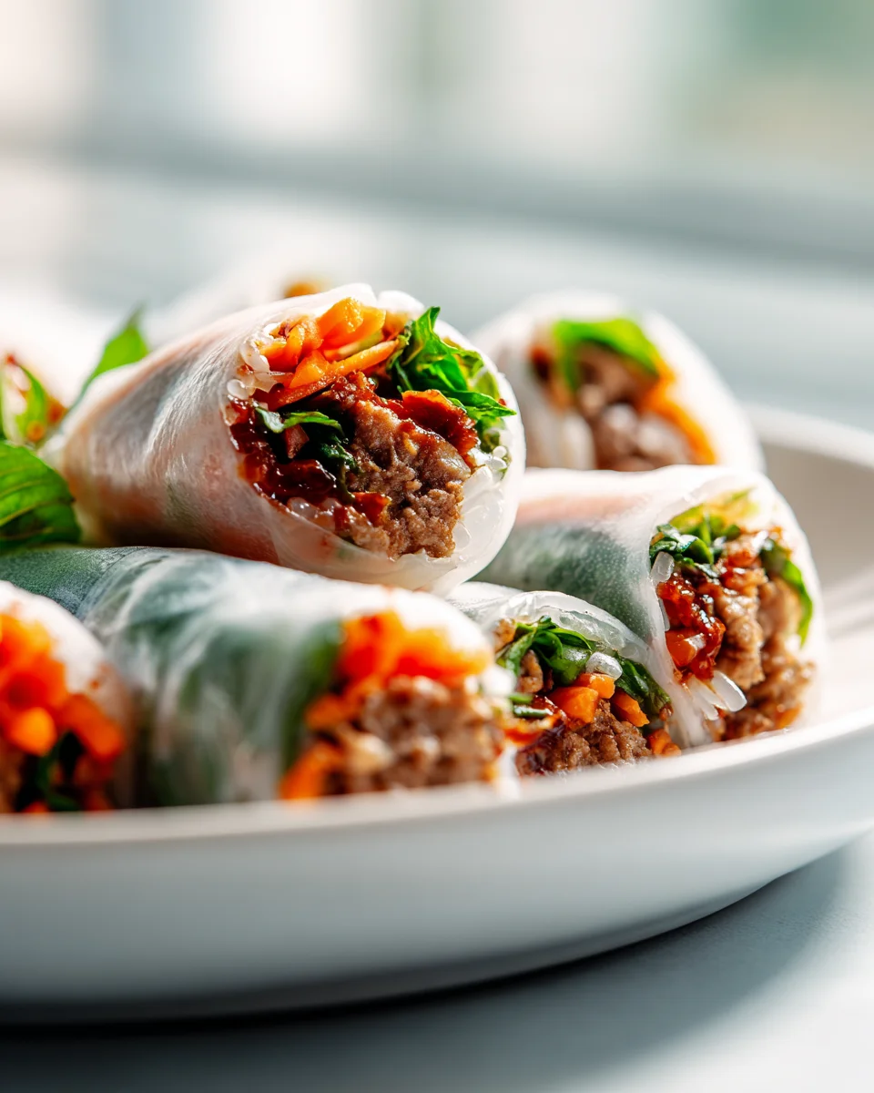 Thai Basilikum Rindfleisch Rollen: Frischer Geschmack!