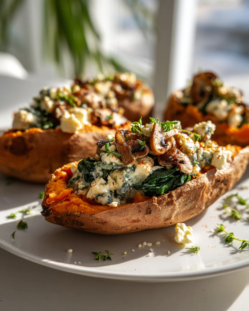 Gefüllte Süßkartoffeln mit Beef & Spinat – Ultimativ lecker!