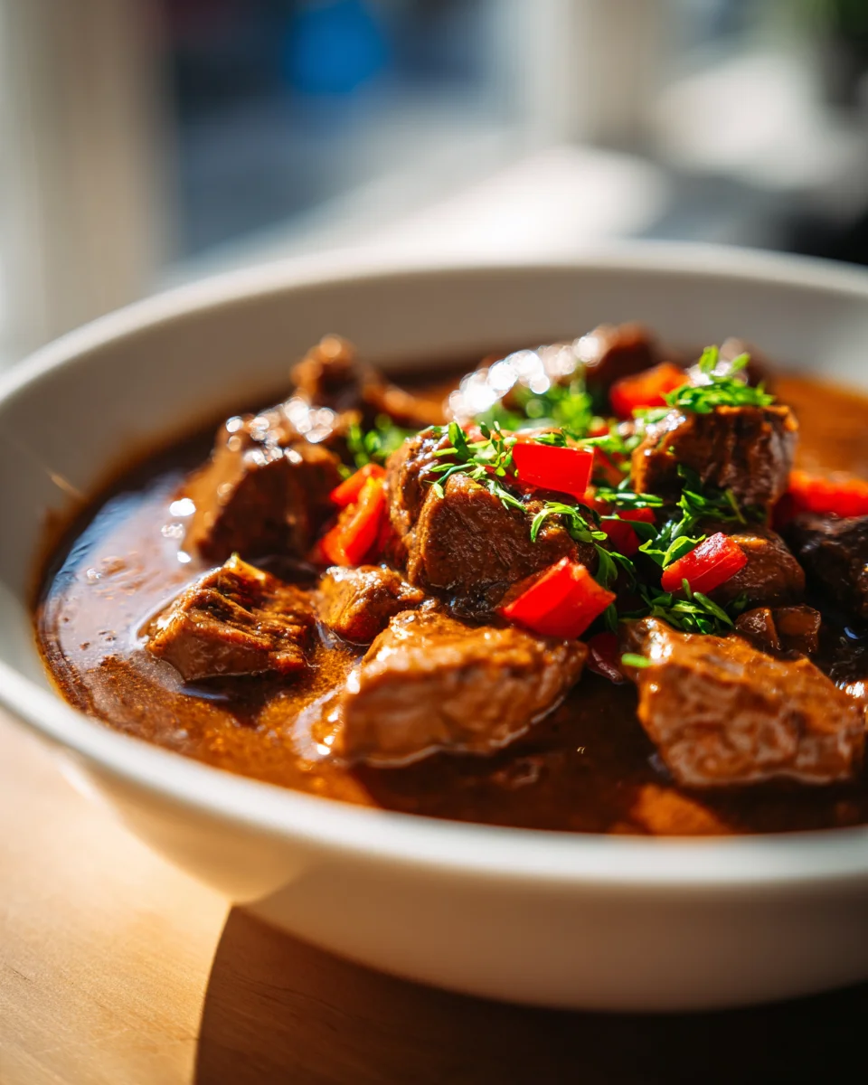 Malzbiergulasch Rezept: Zartes Rindergulasch mit Malzbier