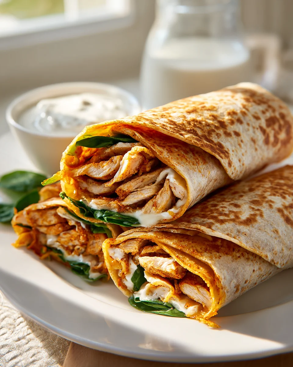 Air Fryer Hähnchen-Mozzarella Wraps: Knusprig, Schnell & Lecker!