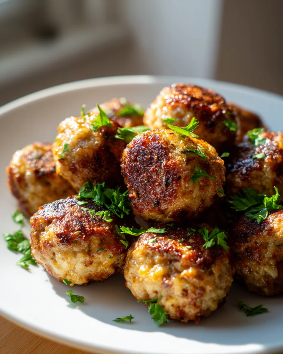 Knusprige Reisfleischbällchen aus der Heißluftfritteuse