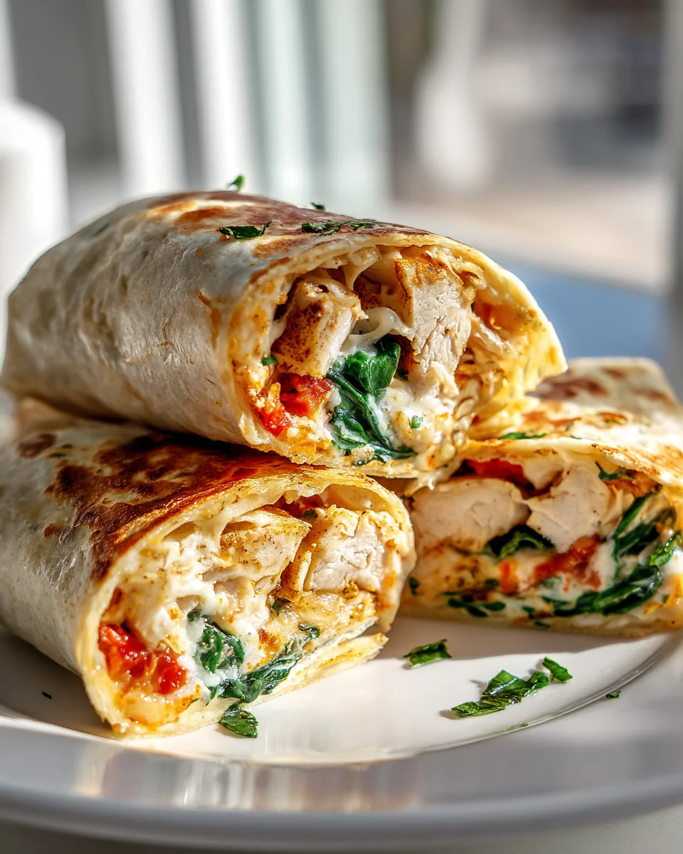 Knusprige Air Fryer Hähnchen Mozzarella Wraps: Einfach!