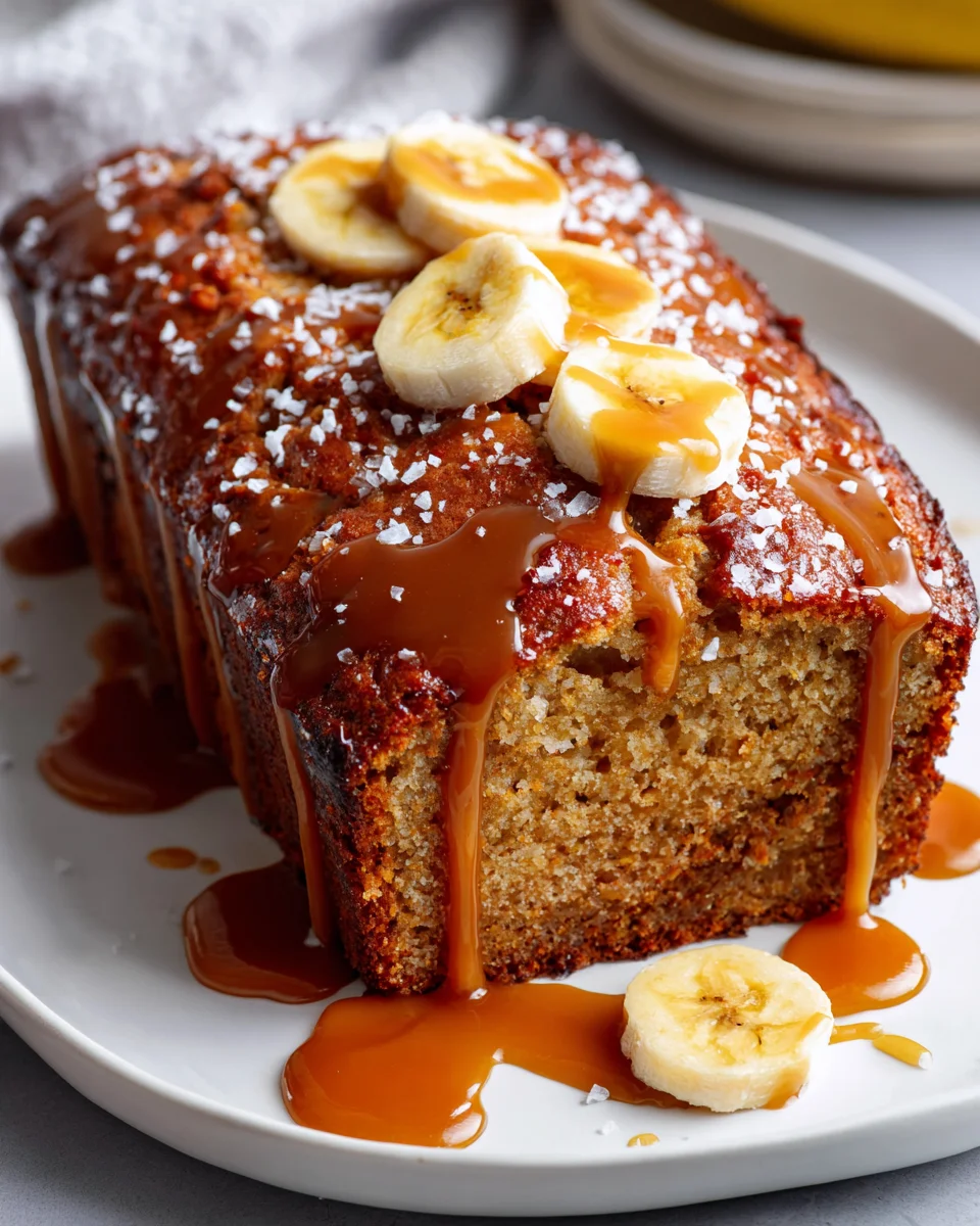 Unwiderstehliches Gesalzenes Karamell Bananenbrot Rezept