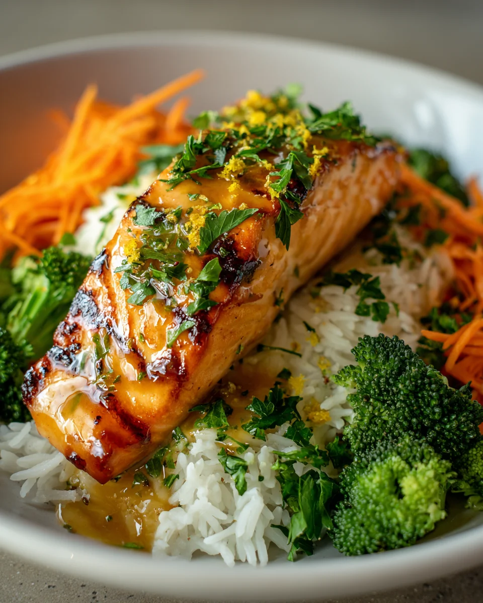 Lemon Butter Lachs Rice Bowl: Schnell & super lecker!