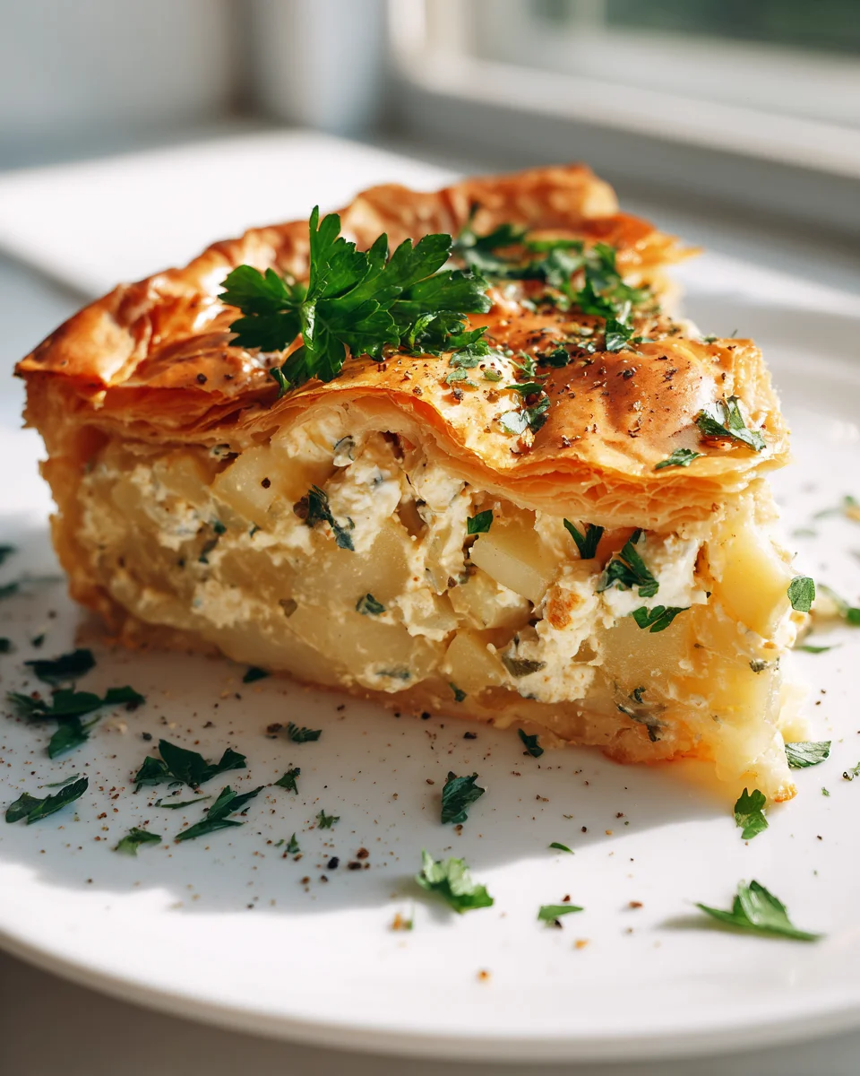Cremige Feta-Kartoffel Blätterteig Auflauf-Pasteten