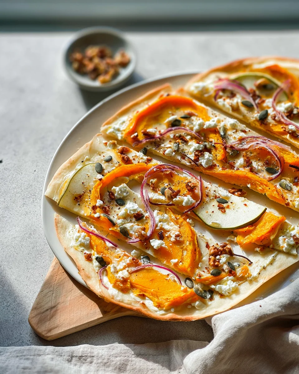 Flammkuchen Kürbis Feta: Cremiger Herbsttraum für Genießer