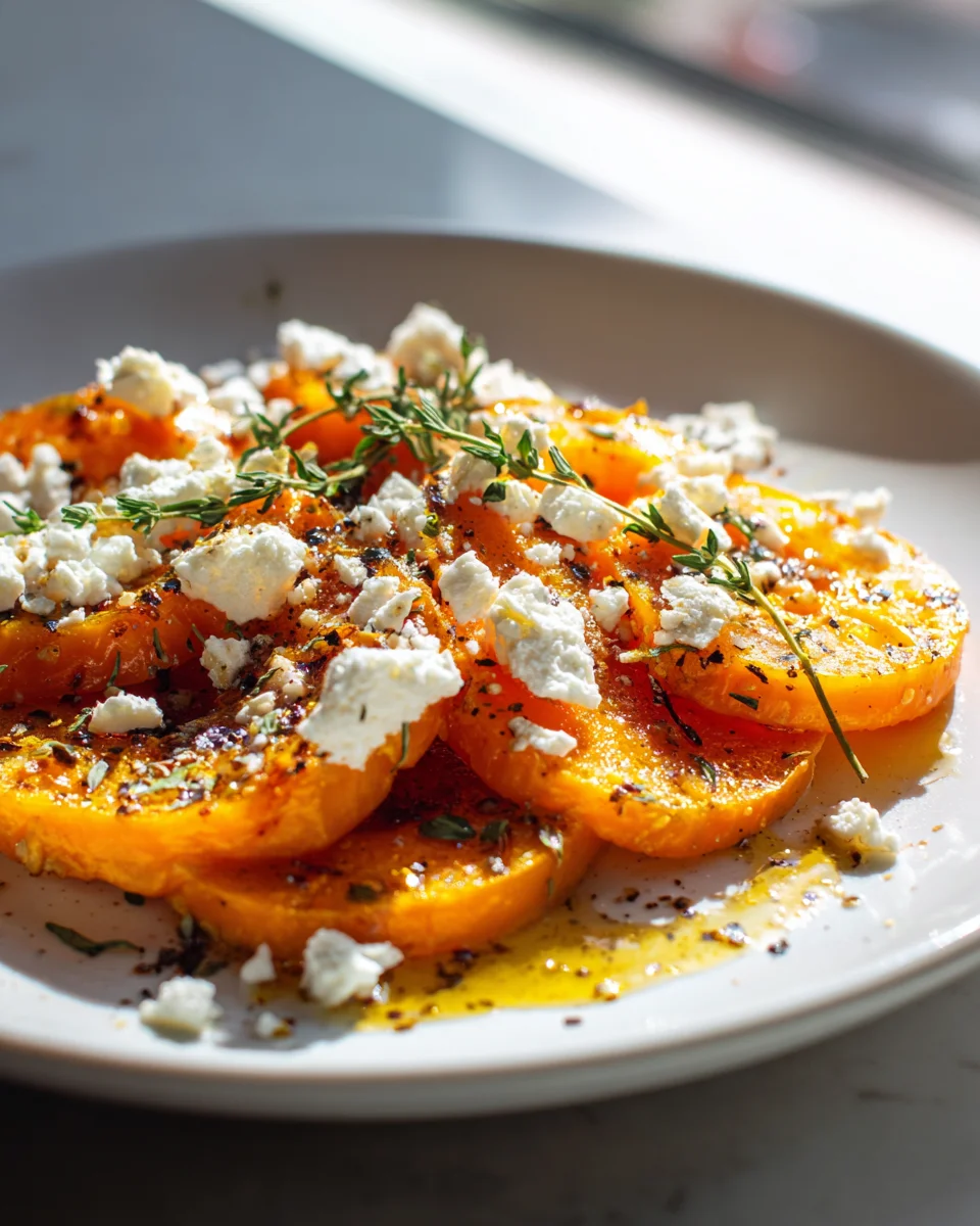 Süß-salziger Ofenkürbis mit Feta & Honig: unwiderstehlich!