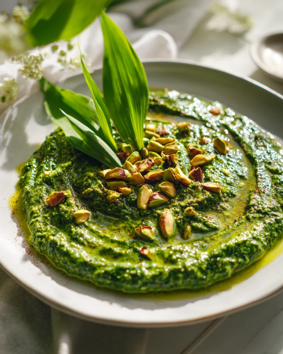 Frisches Bärlauchpesto mit Pistazien: Schnell & Lecker