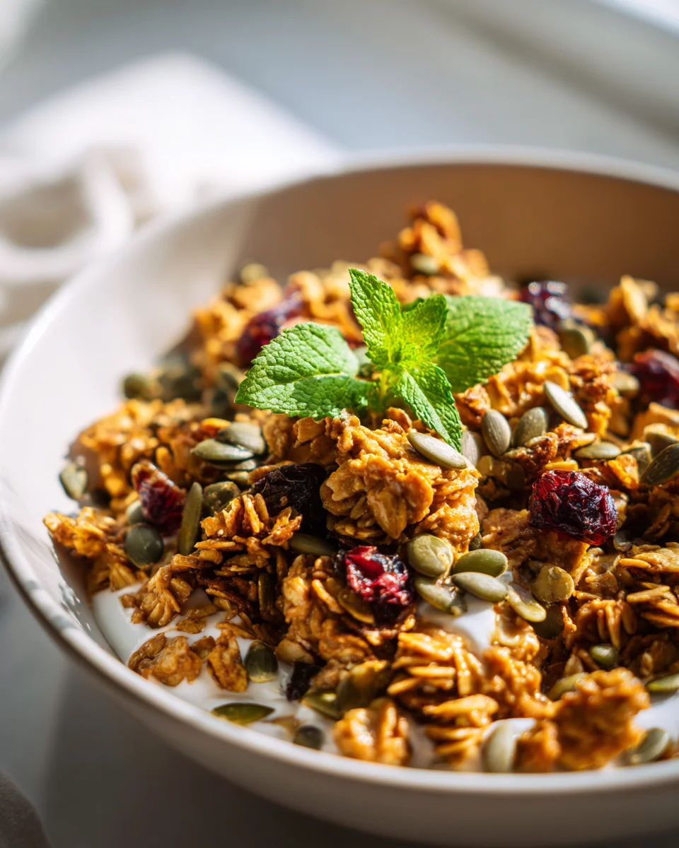 Protein Granola: Erdnussbutter & Samen für deinen Power-Tag