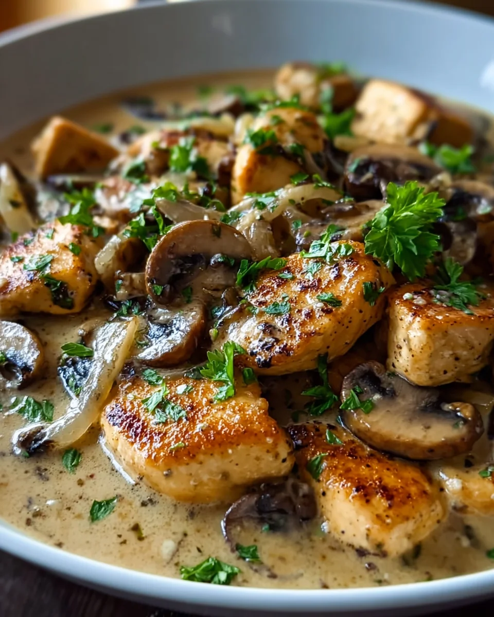 Schnelles Hähnchen-Pilzpfanne Rezept für ein tolles Abendessen