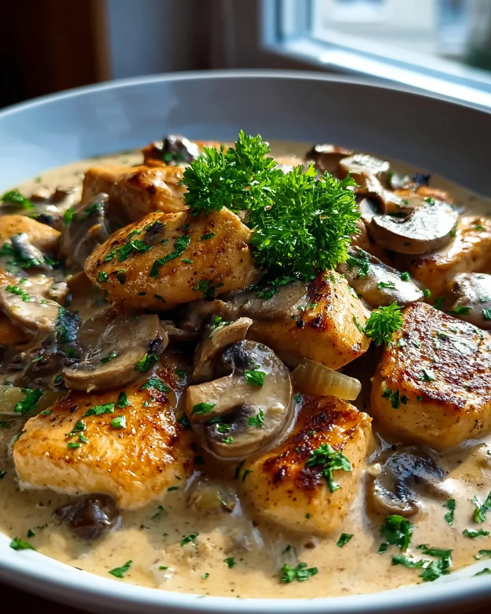 Schnelles Hähnchen-Pilzpfanne Rezept für ein tolles Abendessen