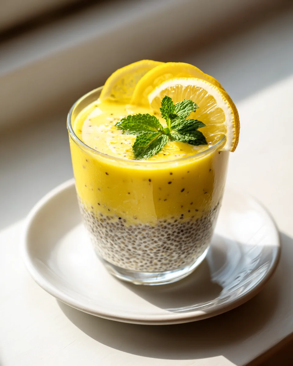 Lemon Chia Pudding Im Glas: Dein leichter Frühstücks-Snack