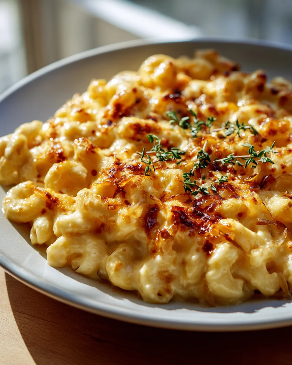 Französische Zwiebel-Käsemakkaroni: Der cremige Soulfood-Traum!