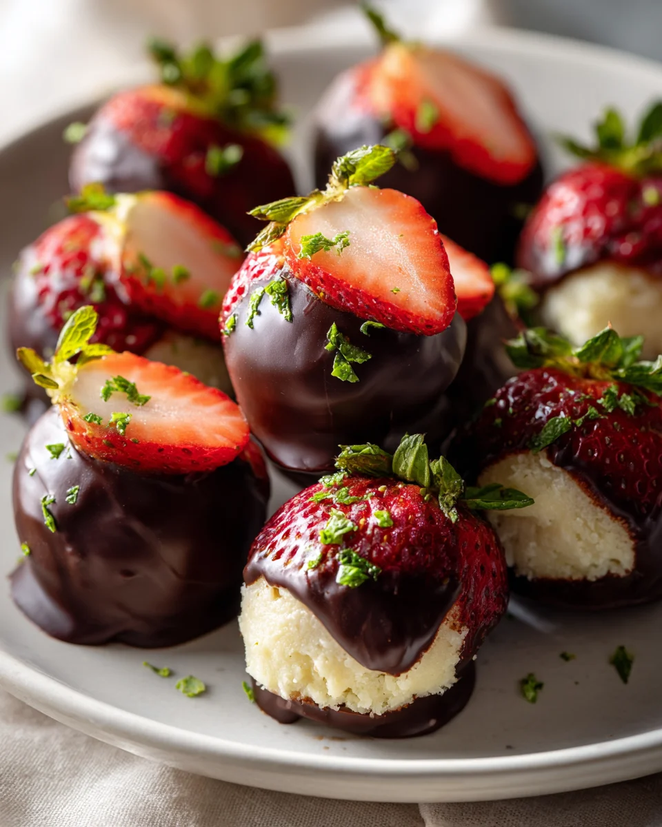 Schoko-Erdbeer Cheesecake Bites: Süße Häppchen zum Verlieben