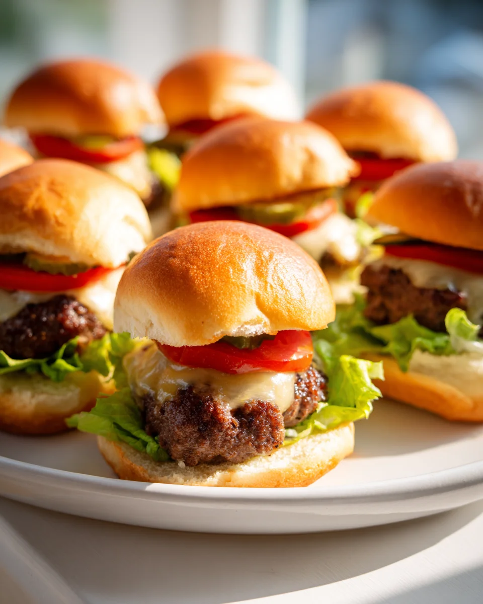 Mini Beef Sliders: Saftiges Hackfleisch & Käse, unwiderstehlich