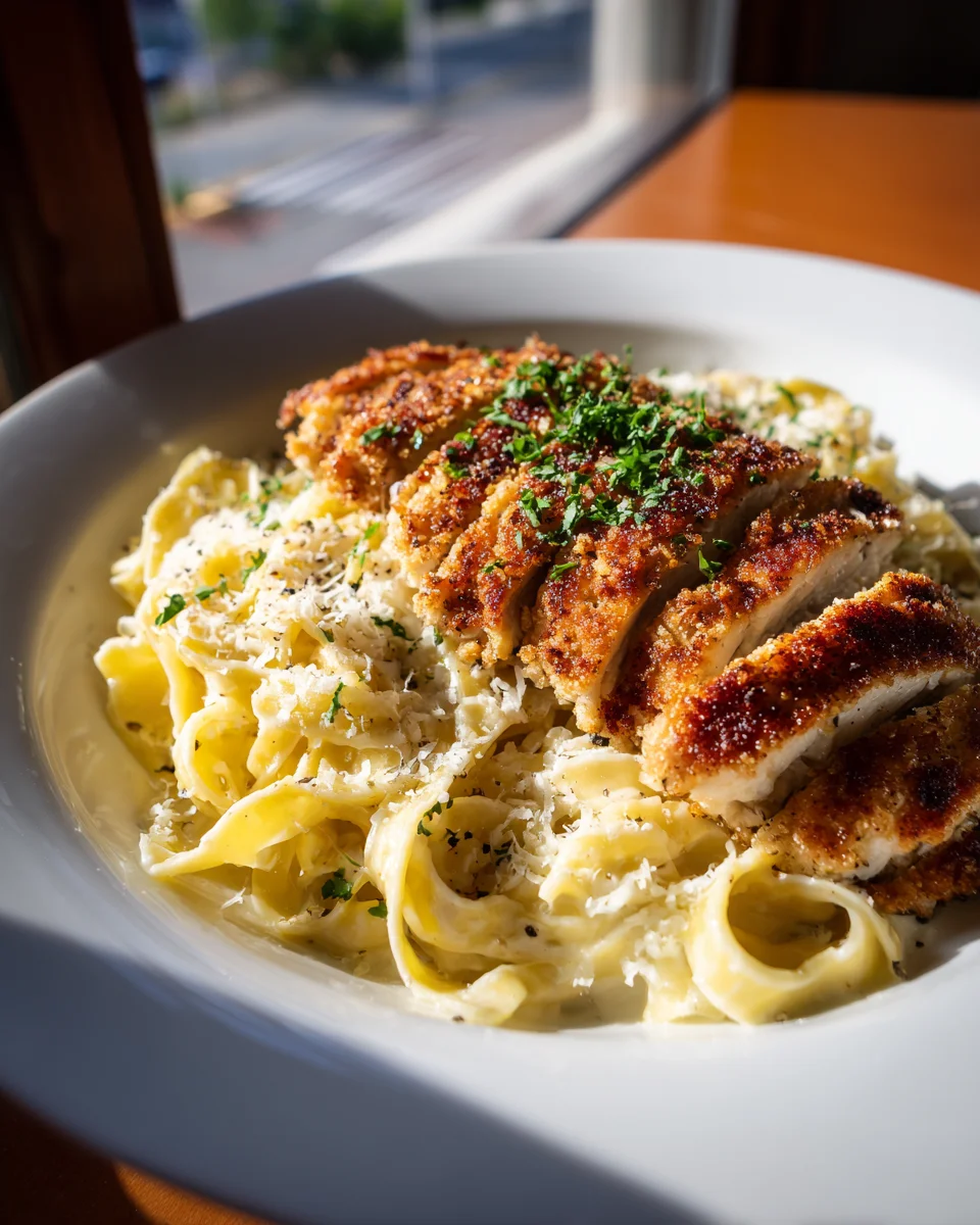Knusprige Hähnchen Fettuccine Rezept – unwiderstehlich lecker!