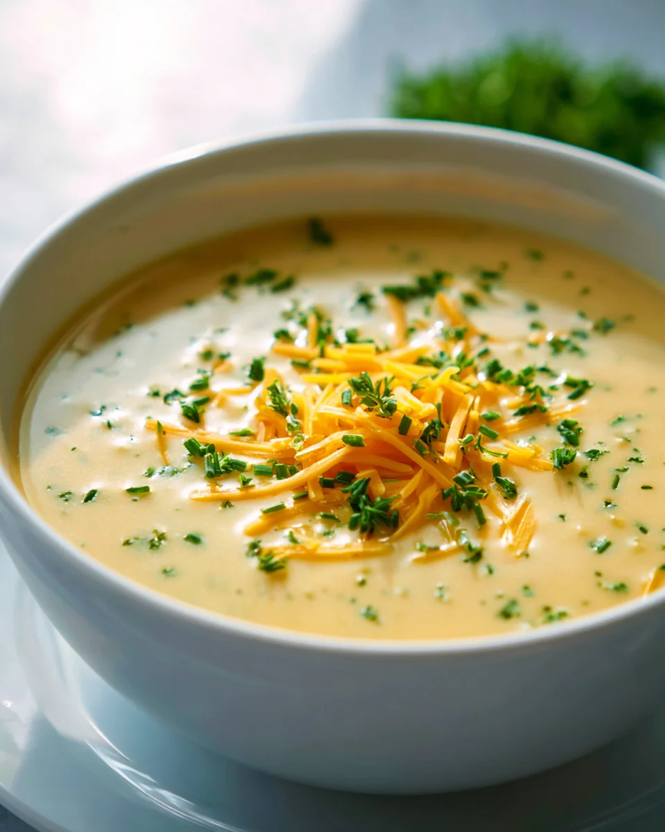 Cremige Cheddar-Knoblauch-Kräuter-Kartoffelsuppe – dein Komfort