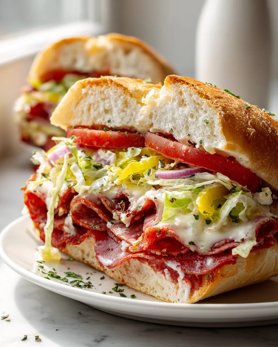 TikTok Viral Italienischer Grinder Salat Sandwich Rezept