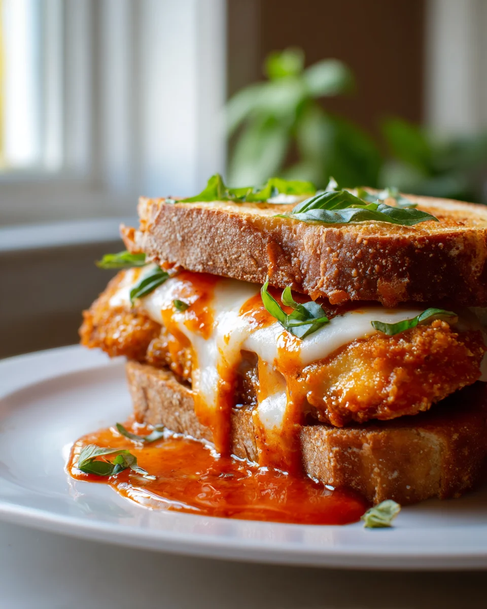Hähnchen Parmesan Sandwich: Alkoholfreie Wodka-Art Sauce!