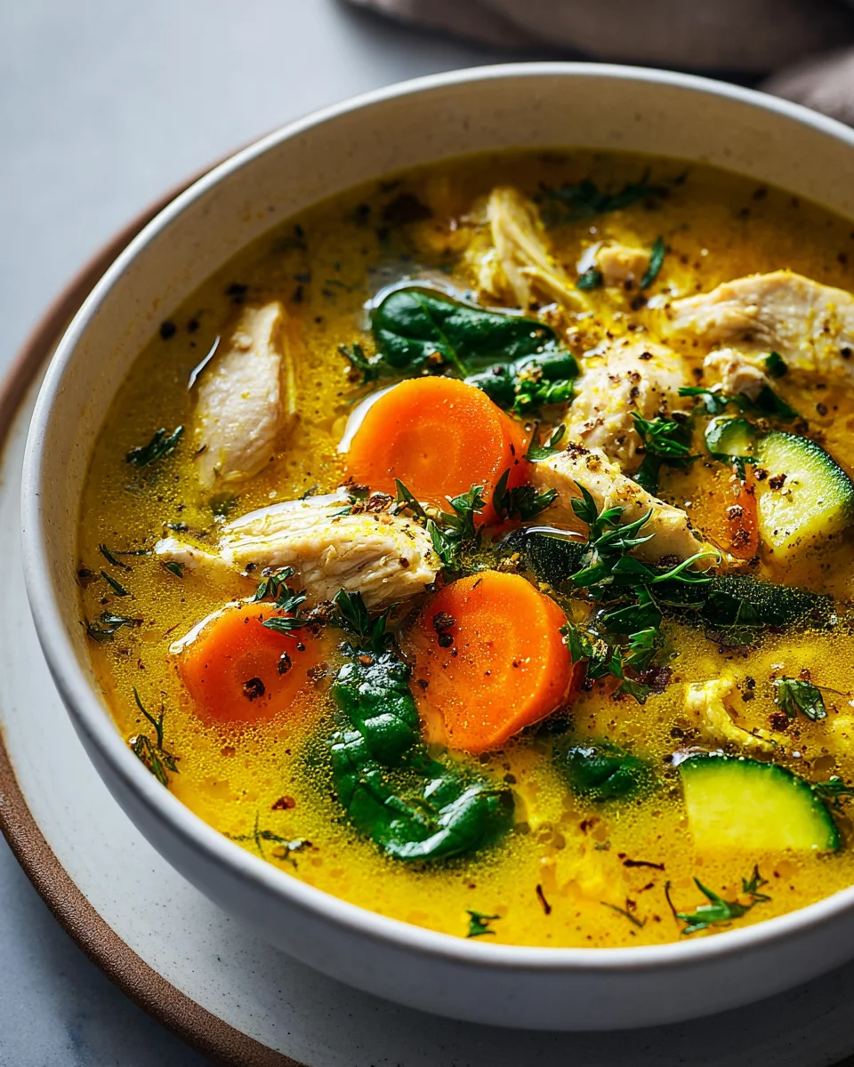 Gesundheits-Boost: Entzündungshemmende Kurkuma Hühnersuppe