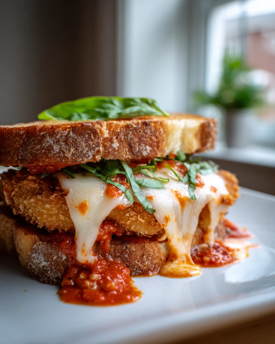 Hähnchen Parmesan Sandwich: Alkoholfreie Wodka-Art Sauce!