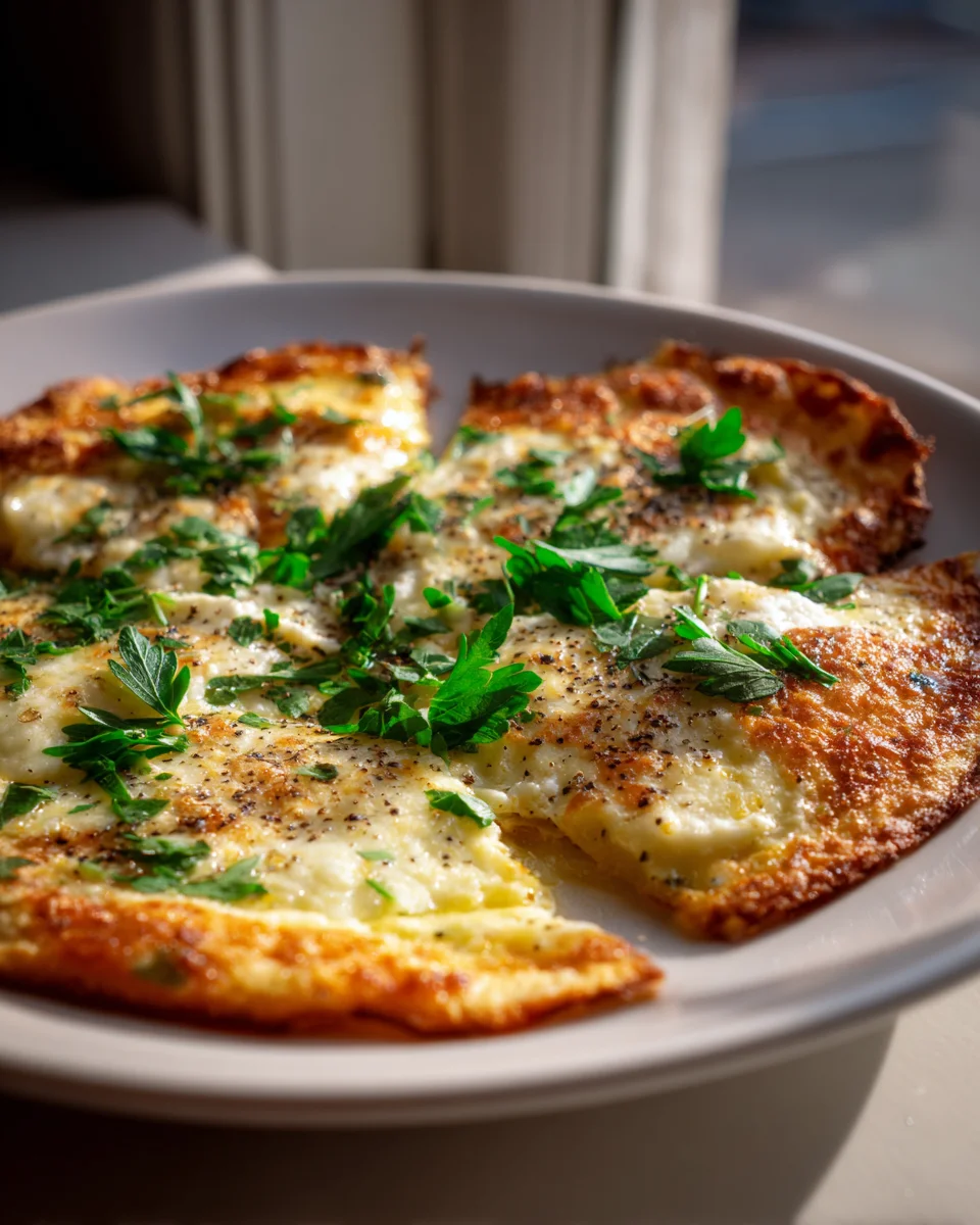 Vier Käse Tortilla Pizza: Knoblauchbutter-Rand Traum!
