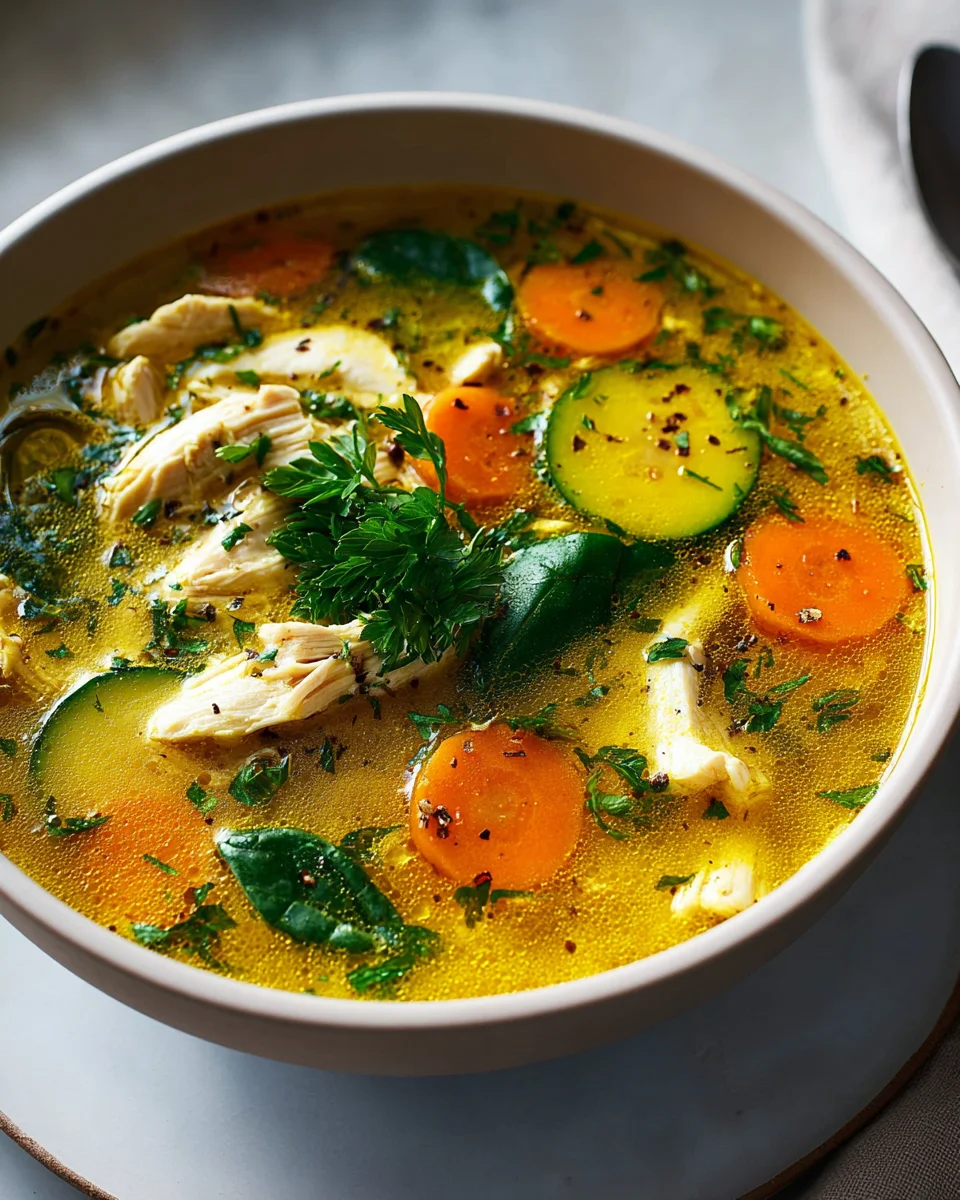 Gesundheits-Boost: Entzündungshemmende Kurkuma Hühnersuppe