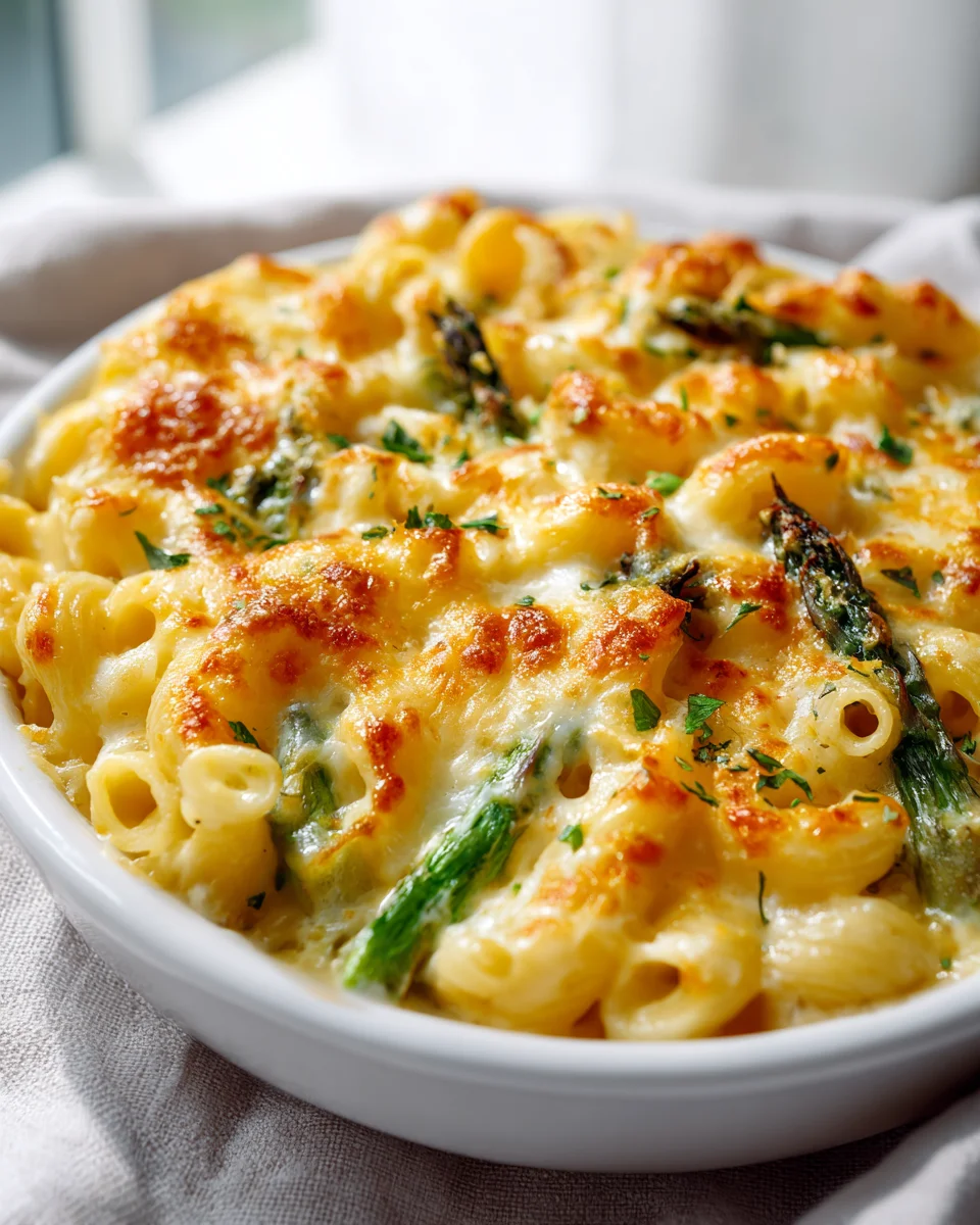 Überbackene Mac and Cheese mit Spargel – Leckeres verstecktes Gemüse!