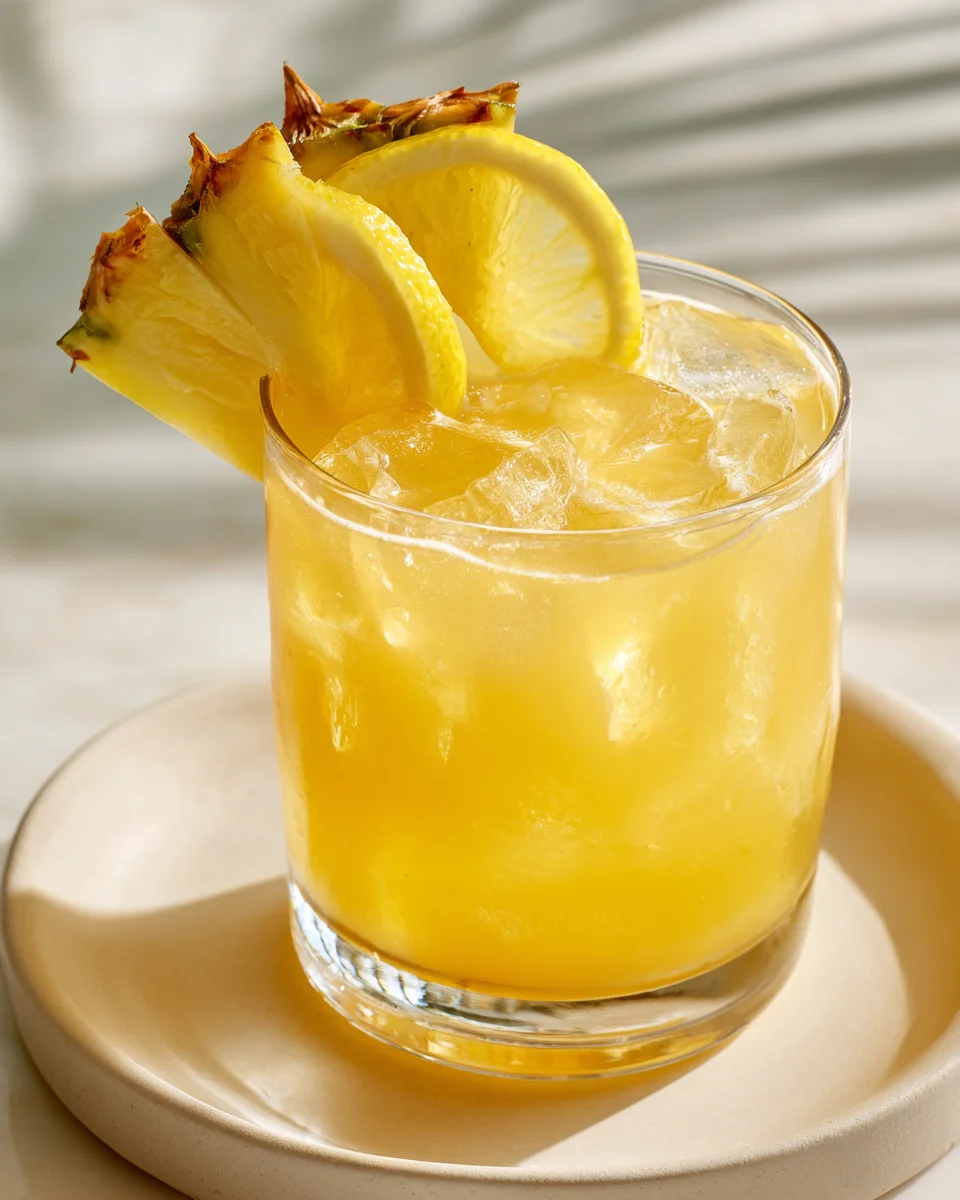 Erfrischende Ananas-Limonade mit Bourbon-Aroma, Alkoholfrei