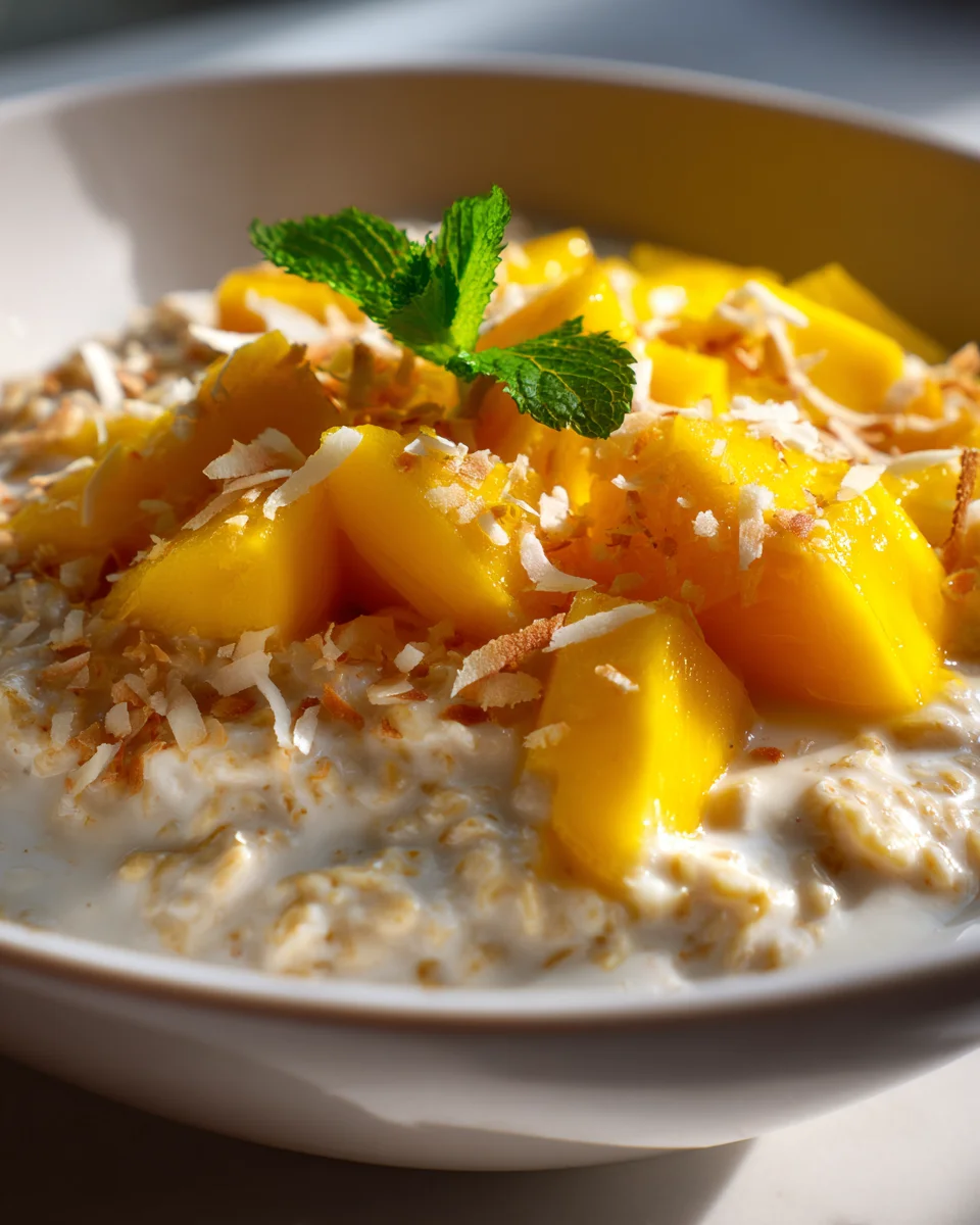 Exotische Mango Kokos Overnight Oats: Dein tropisches Frühstück!