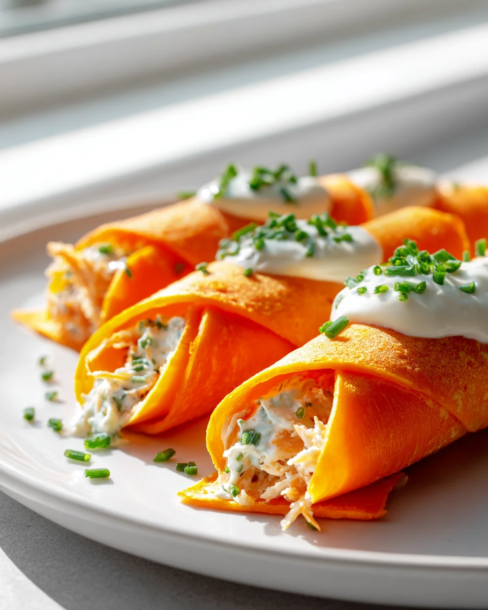 Karotten Wraps mit Thunfisch & Joghurtsauce – Einfach Lecker!