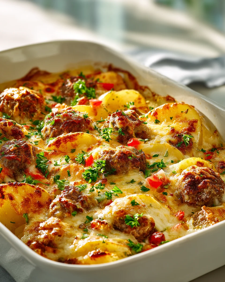 Mini Cheeseburger Auflauf: Herzhaft mit Kartoffeln & Käse
