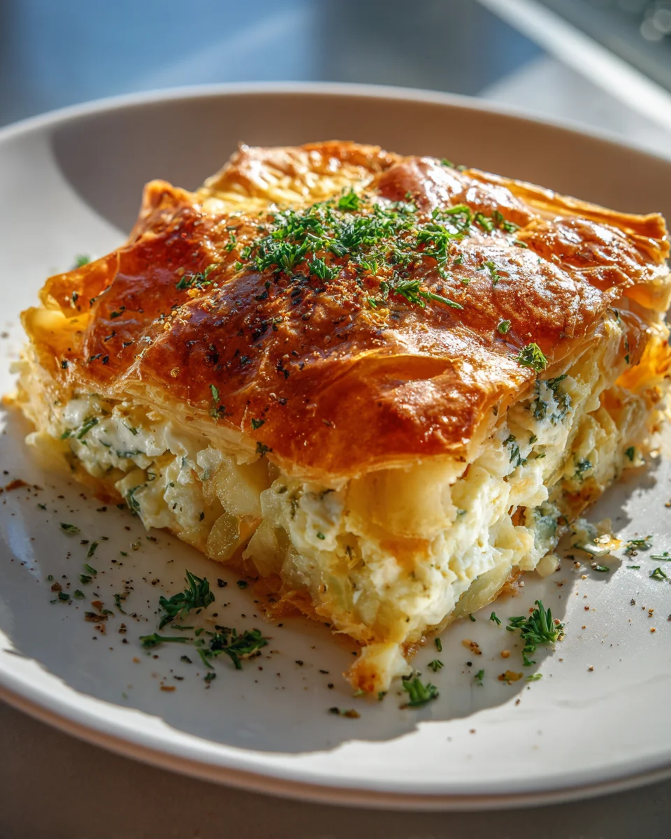 Cremige Feta-Kartoffel Blätterteig Auflauf-Pasteten
