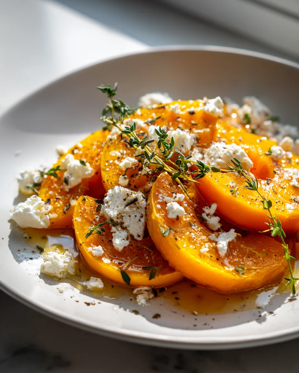 Süß-salziger Ofenkürbis mit Feta & Honig: unwiderstehlich!