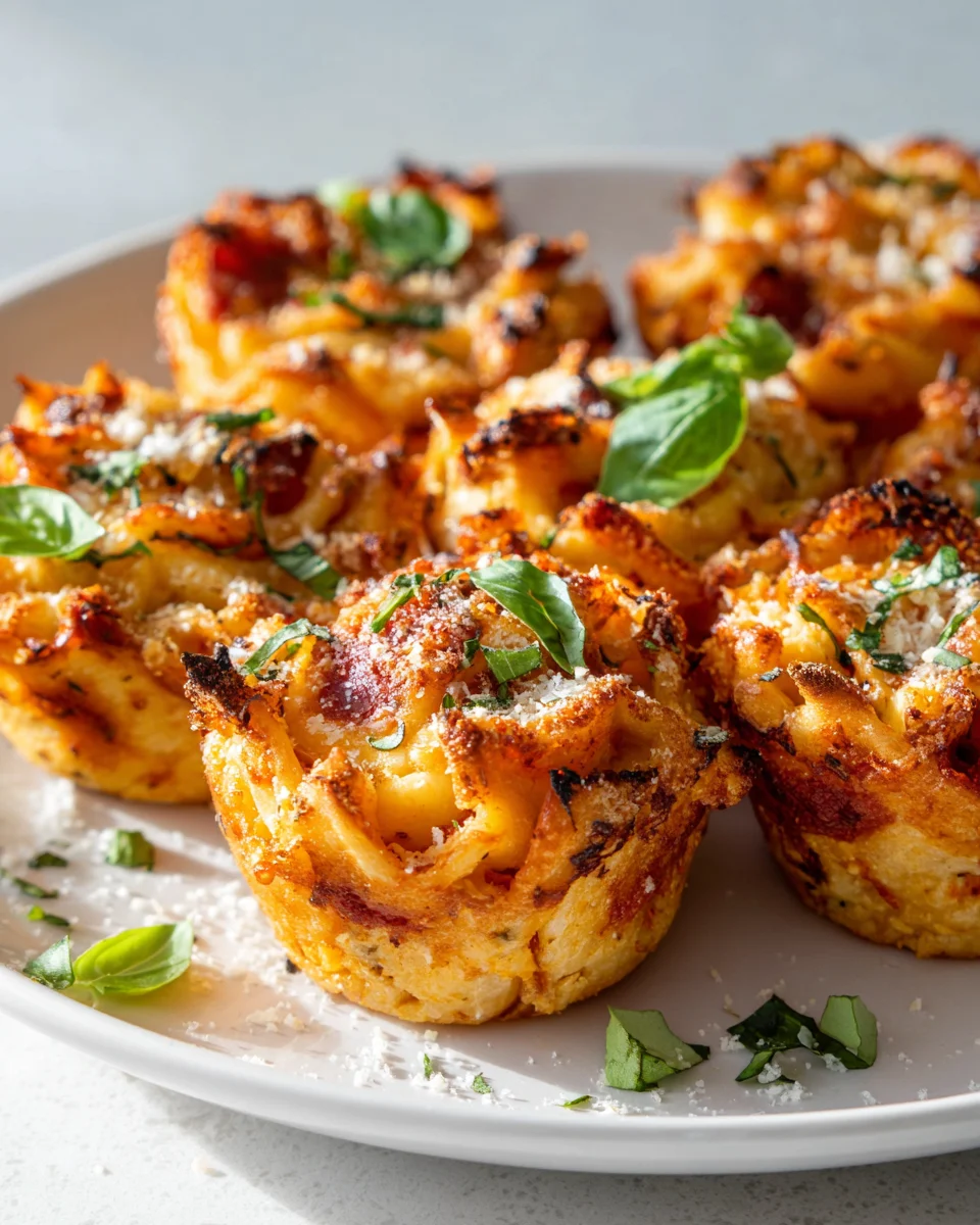 Cremige Tomaten-Knoblauch-Pasta-Bites aus der Heißluftfritteuse